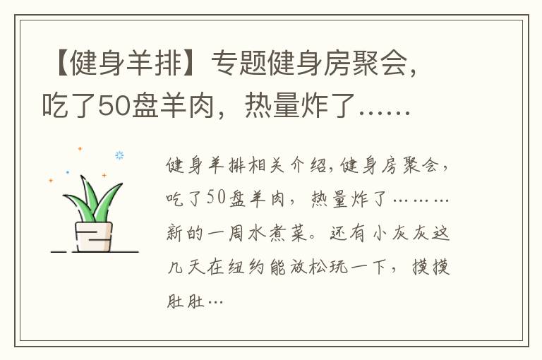 【健身羊排】专题健身房聚会,吃了50盘羊肉,热量炸了……