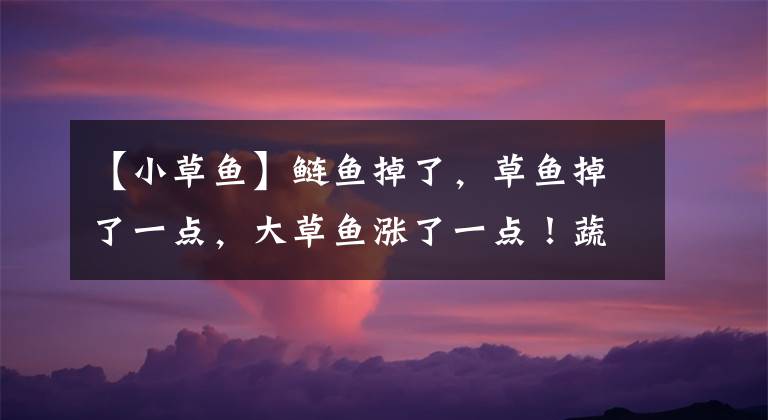 【小草鱼】鲢鱼掉了,草鱼掉了一点,大草鱼涨了一点!蔬菜疯狂上涨能提高淡水鱼价格吗?
