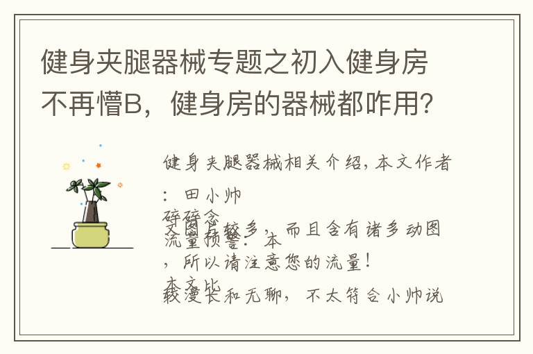 健身夹腿器械专题之初入健身房不再懵B,健身房的器械都咋用?—固定器械篇