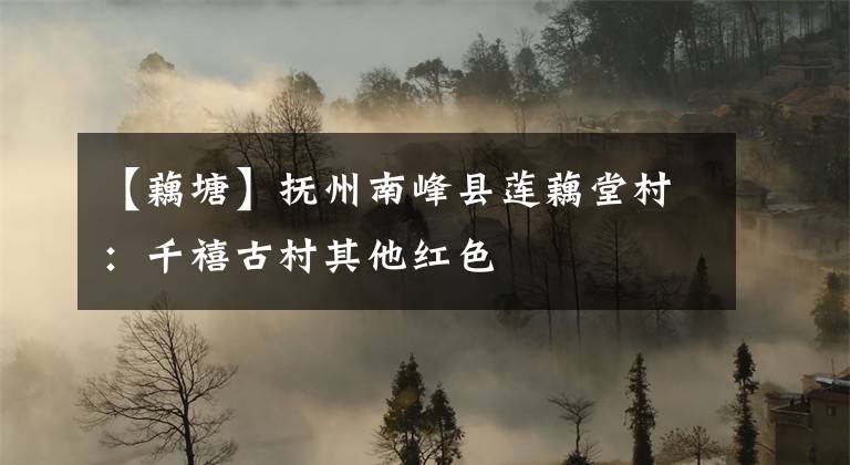 【藕塘】抚州南峰县莲藕堂村:千禧古村其他红色