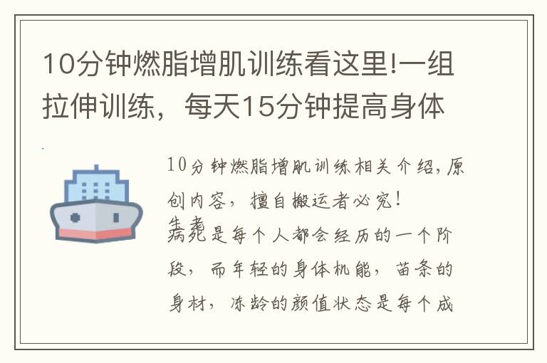 10分钟燃脂增肌训练看这里!一组拉伸训练,每天15分钟提高身体柔软度,远离亚健康疾病