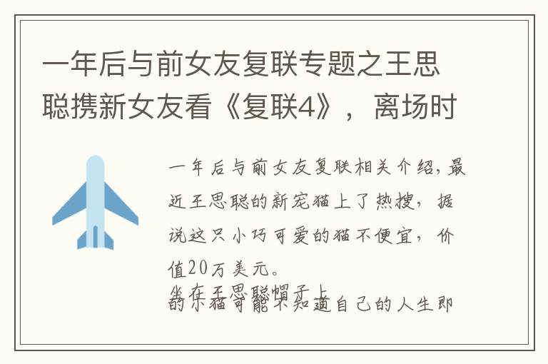 一年后与前女友复联专题之王思聪携新女友看《复联4》，离场时亲自为她开车门大秀绅士风度