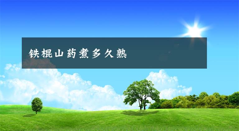 铁棍山药煮多久熟