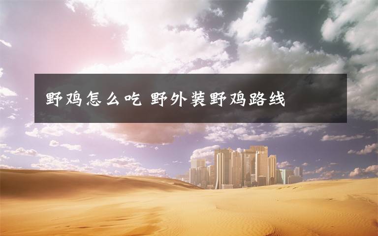 野鸡怎么吃 野外装野鸡路线