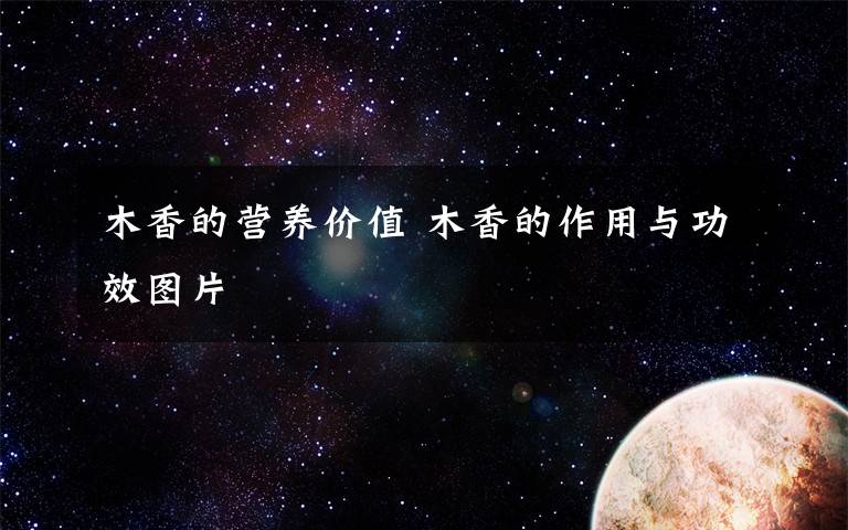 木香的营养价值 木香的作用与功效图片
