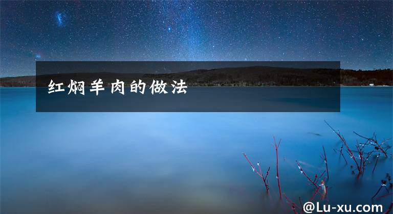 红焖羊肉的做法