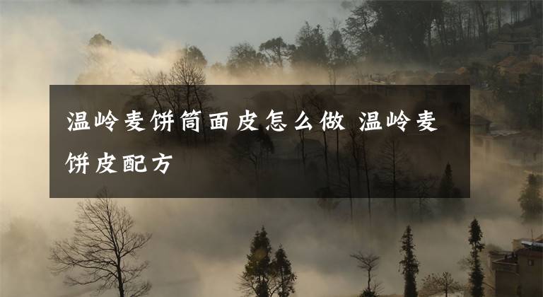 温岭麦饼筒面皮怎么做 温岭麦饼皮配方