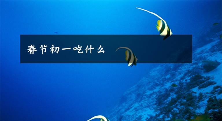 春节初一吃什么