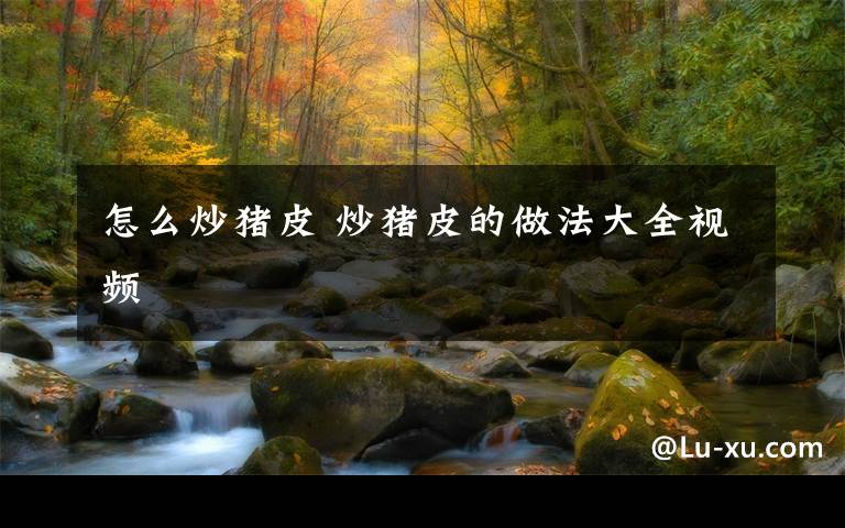 怎么炒猪皮 炒猪皮的做法大全视频