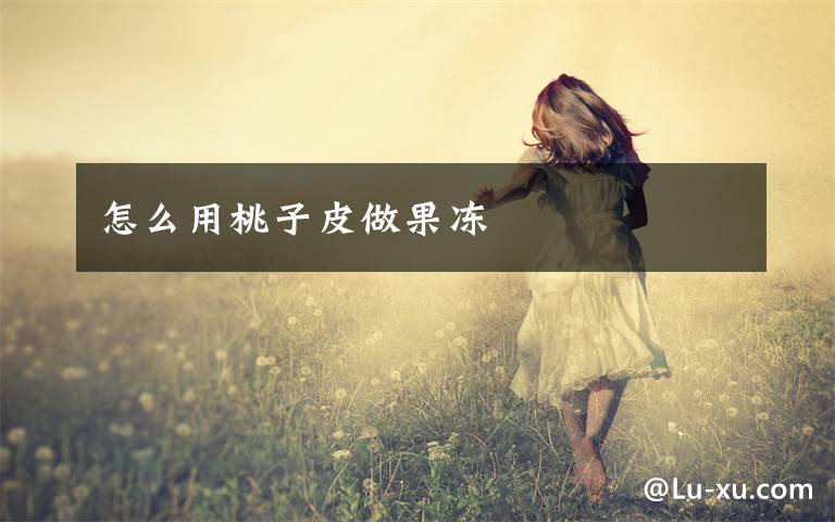 怎么用桃子皮做果冻