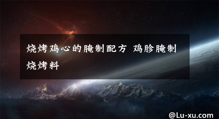 烧烤鸡心的腌制配方 鸡胗腌制烧烤料