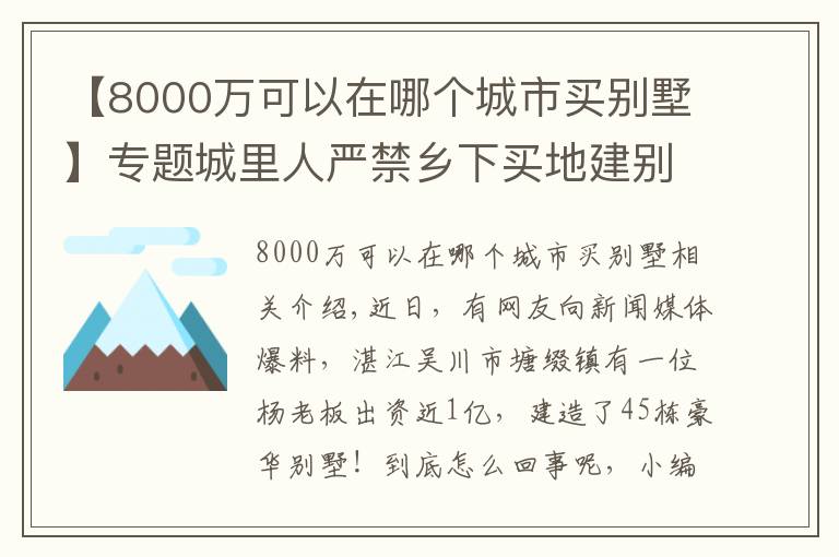【8000万可以在哪个城市买别墅】专题城里人严禁乡下买地建别墅,广东却有老板花8000万建45栋别墅