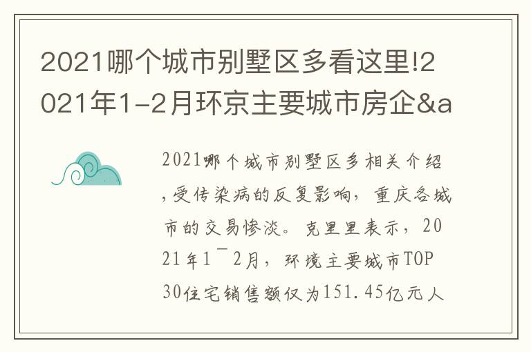 2021哪个城市别墅区多看这里!2021年1-2月环京主要城市房企&项目排行榜