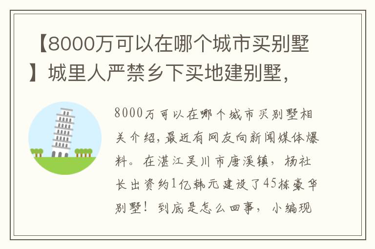 【8000万可以在哪个城市买别墅】城里人严禁乡下买地建别墅,广东却有老板花8000万建45栋别墅