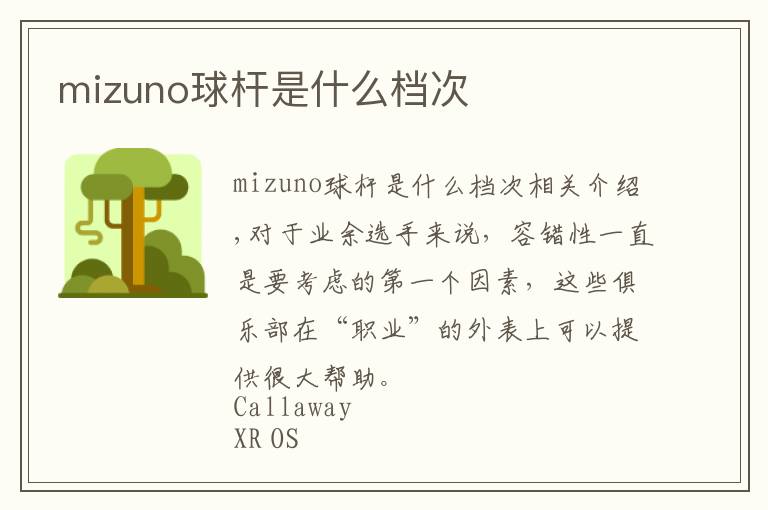 mizuno球杆是什么档次