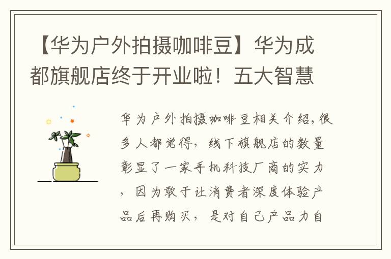 【华为户外拍摄咖啡豆】华为成都旗舰店终于开业啦!五大智慧场景解决方案一站式体验