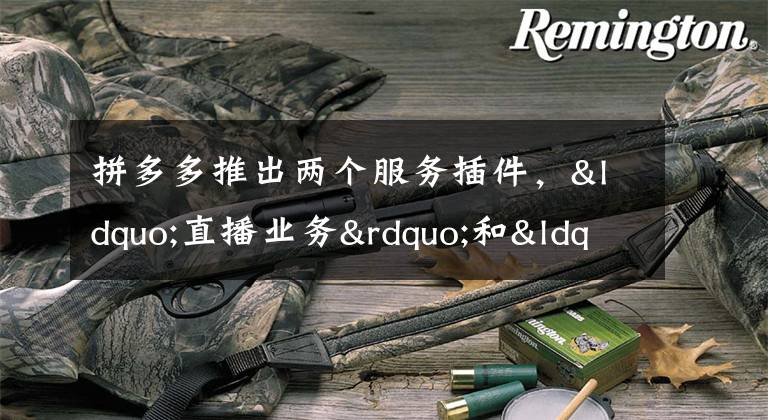 拼多多推出两个服务插件,“直播业务”和“火车票业务”