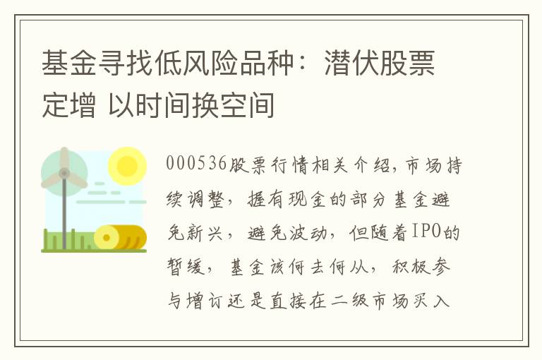 基金寻找低风险品种:潜伏股票定增 以时间换空间