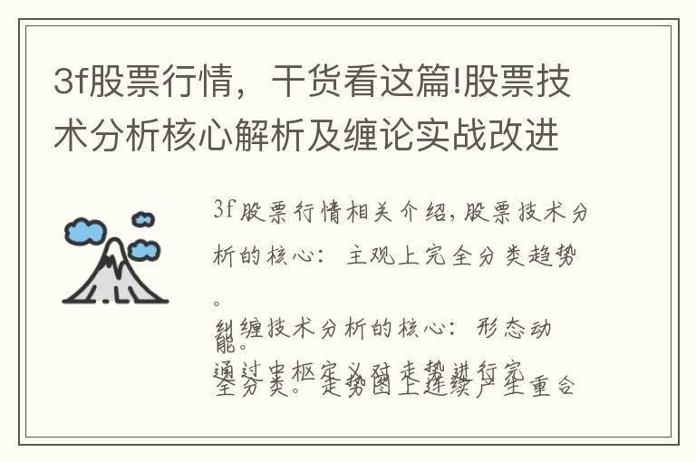 3f股票行情，干货看这篇!股票技术分析核心解析及缠论实战改进