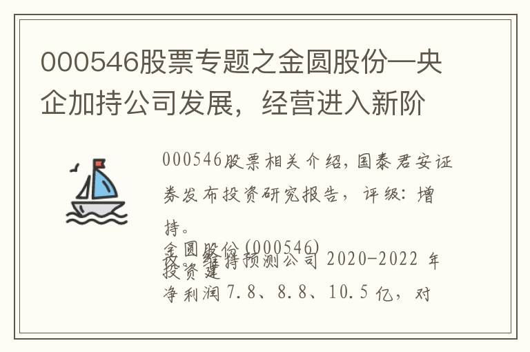 000546股票专题之金圆股份—央企加持公司发展,经营进入新阶段