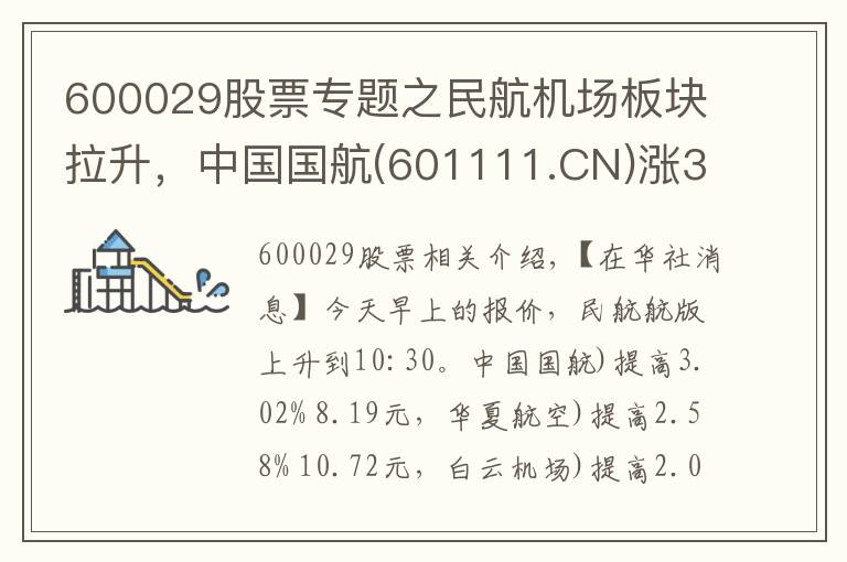 600029股票专题之民航机场板块拉升,中国国航(601111.CN)涨3.02%