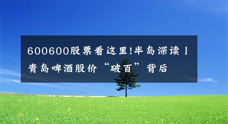 600600股票看这里!半岛深读丨青岛啤酒股价“破百”背后