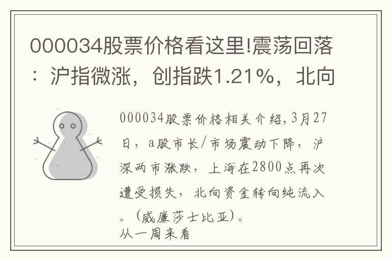 000034股票价格看这里!震荡回落:沪指微涨,创指跌1.21%,北向资金转向净流入