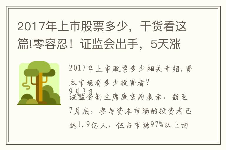 2017年上市股票多少,干货看这篇!零容忍!证监会出手,5天涨近100%“妖股”被重点监控