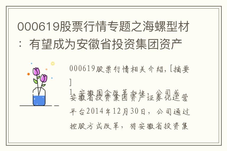 000619股票行情专题之海螺型材：有望成为安徽省投资集团资产证券化平台 买入评级