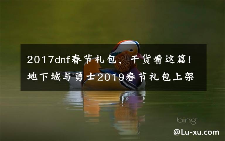 2017dnf春节礼包,干货看这篇!地下城与勇士2019春节礼包上架,外观&属性&赠品&多买多送总览