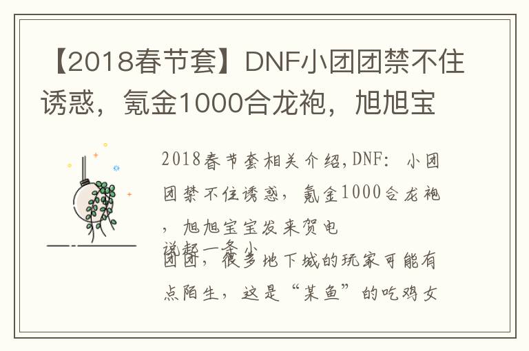 【2018春节套】DNF小团团禁不住诱惑,氪金1000合龙袍,旭旭宝宝发来贺电