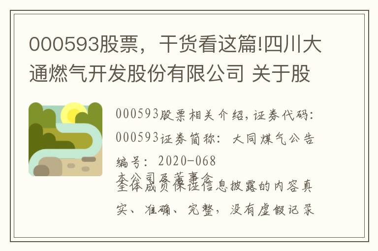 000593股票,干货看这篇!四川大通燃气开发股份有限公司 关于股票交易异常波动的公告