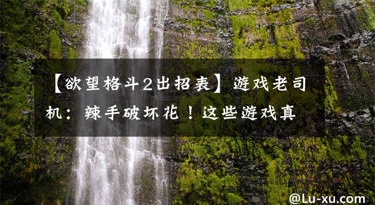 【欲望格斗2出招表】游戏老司机:辣手破坏花!这些游戏真黄,很暴力。