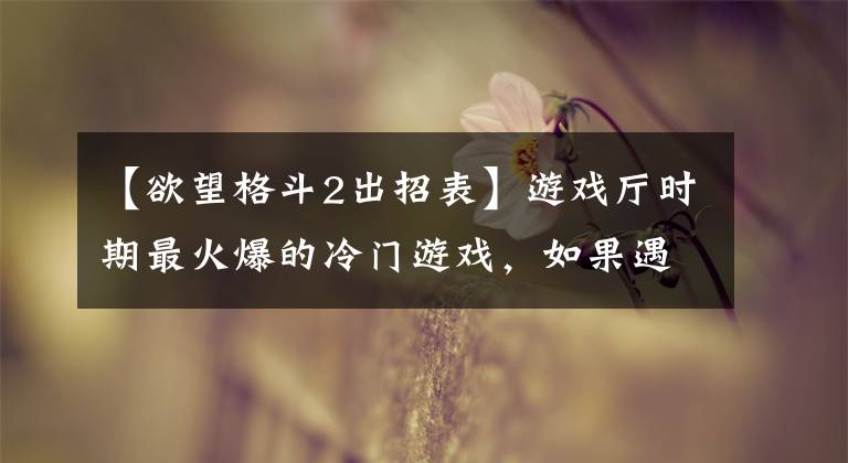 【欲望格斗2出招表】游戏厅时期最火爆的冷门游戏,如果遇到盾女,首先会把盔甲清理干净。