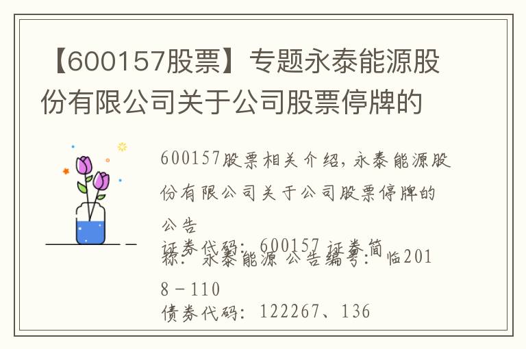 【600157股票】专题永泰能源股份有限公司关于公司股票停牌的公告