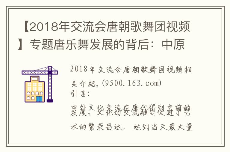 【2018年交流会唐朝歌舞团视频】专题唐乐舞发展的背后：中原地区与西域外国的乐舞交流