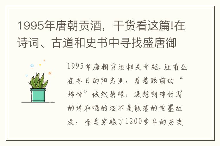 1995年唐朝贡酒,干货看这篇!在诗词、古道和史书中寻找盛唐御酒