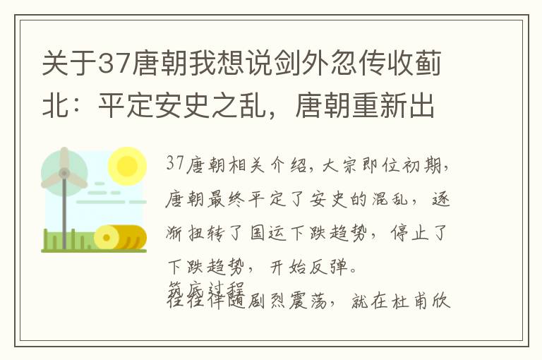 关于37唐朝我想说剑外忽传收蓟北:平定安史之乱,唐朝重新出发