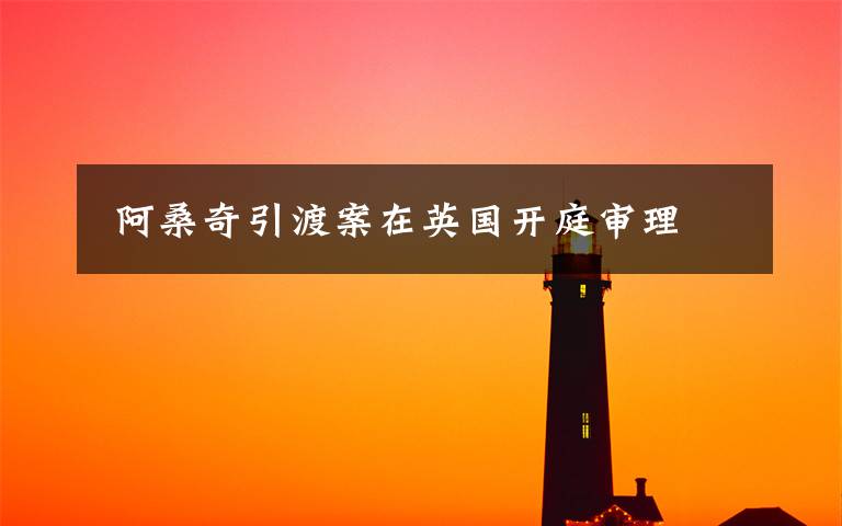  阿桑奇引渡案在英国开庭审理