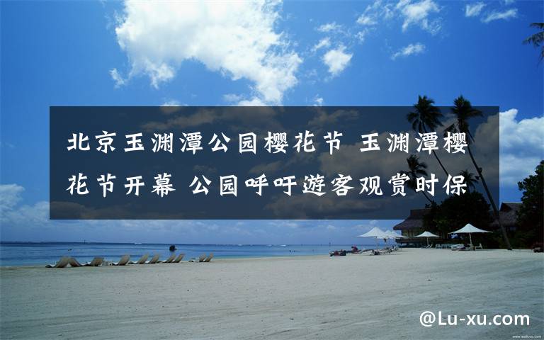 北京玉渊潭公园樱花节 玉渊潭樱花节开幕 公园呼吁游客观赏时保持适当距离