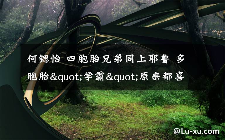 何锶怡 四胞胎兄弟同上耶鲁 多胞胎"学霸"原来都喜欢叱咤校园