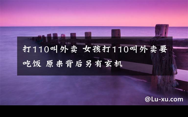 打110叫外卖 女孩打110叫外卖要吃饭 原来背后另有玄机