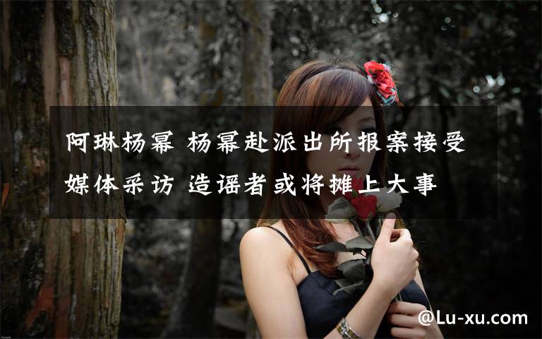 阿琳杨幂 杨幂赴派出所报案接受媒体采访 造谣者或将摊上大事