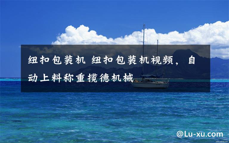 纽扣包装机 纽扣包装机视频,自动上料称重揽德机械