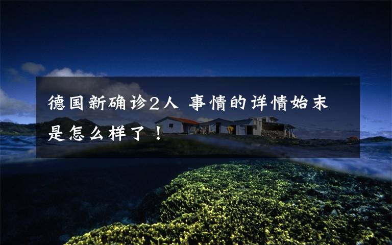 德国新确诊2人 事情的详情始末是怎么样了！