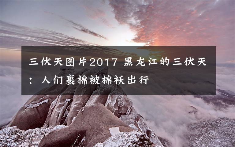 三伏天图片2017 黑龙江的三伏天:人们裹棉被棉袄出行