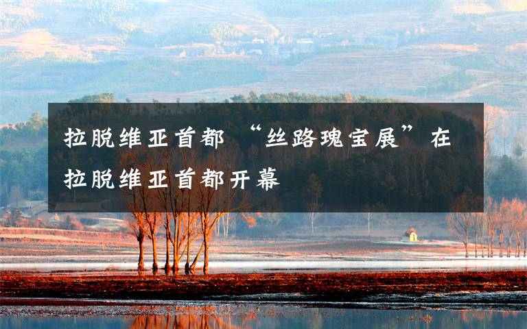 拉脱维亚首都 “丝路瑰宝展”在拉脱维亚首都开幕