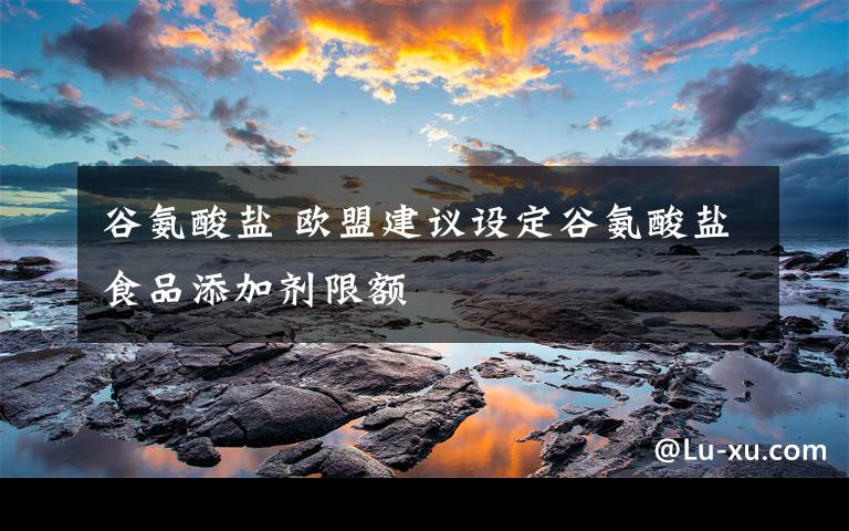谷氨酸盐 欧盟建议设定谷氨酸盐食品添加剂限额