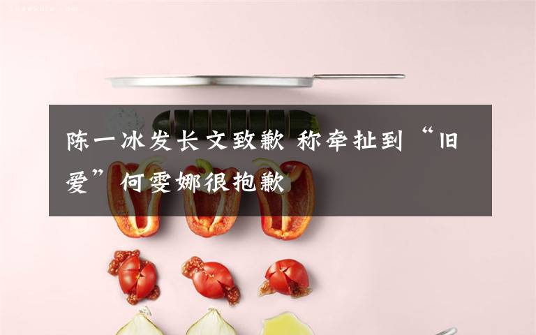 陈一冰发长文致歉 称牵扯到“旧爱”何雯娜很抱歉