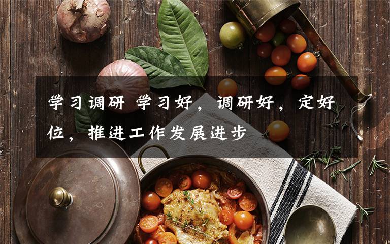 学习调研 学习好，调研好，定好位，推进工作发展进步